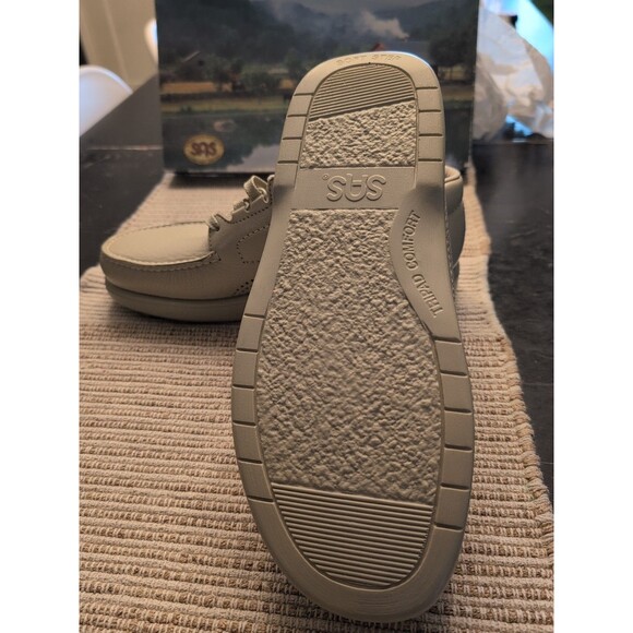 SAS 'Bout Time Leather Walking Shoes Moc Toe Bone 1520-002 USA Mens Sz 11M NWB - Picture 13 of 15